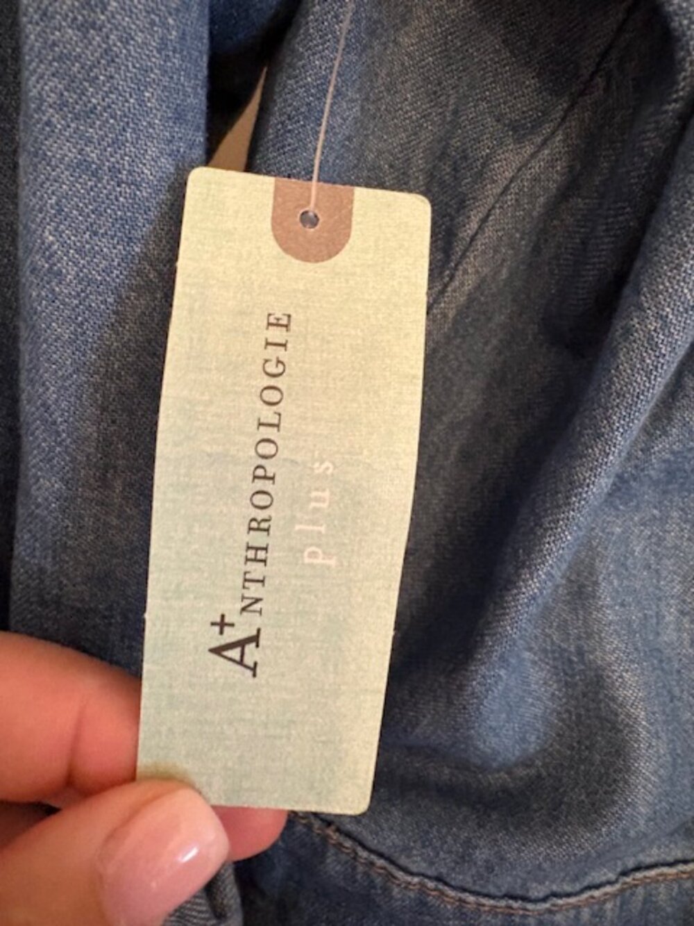 Anthropologie Denim Utility Jumpsuit, Size 2X - Picture 9 of 11